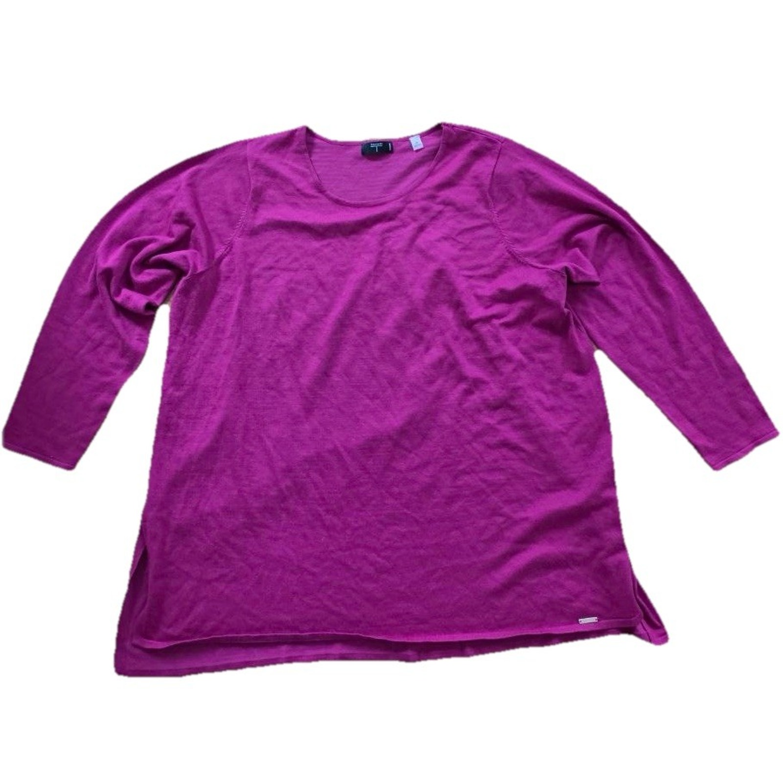 Tahari Women's Sweater Rayon Blend Tunic Long Sleeve Pink Size 2x A001779